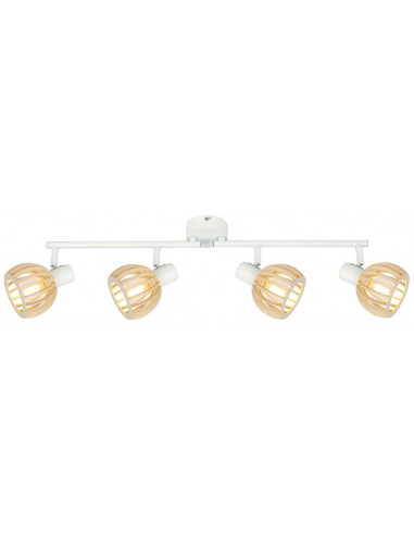 CANDELLUX ATARRI LAMPA SUFITOWA LISTWA 4X25W E14 BIAŁY+DREWNO 94-68101