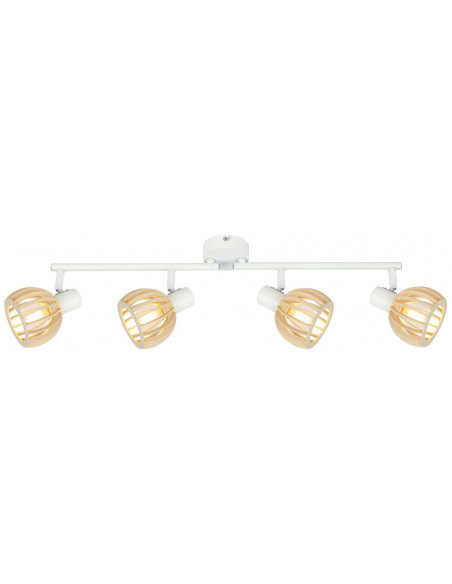 CANDELLUX ATARRI LAMPA SUFITOWA LISTWA 4X25W E14 BIAŁY+DREWNO 94-68101