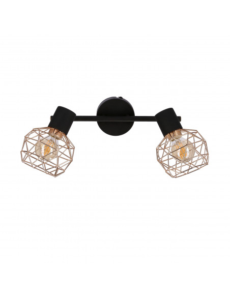 CANDELLUX ACROBAT LAMPA SUFITOWA LISTWA 2X40W E14 CZARNY KLOSZ ZŁOTY 92-66336