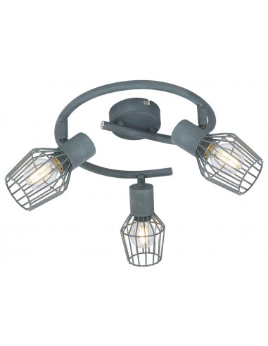 CANDELLUX VIKING LAMPA SUFITOWA SPIRALA 3X40W E14 SZARY 98-68040