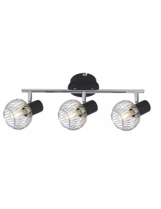 CANDELLUX OSLO LAMPA SUFITOWA LISTWA 3X40W E14 CZARNY/CHROM 93-61850