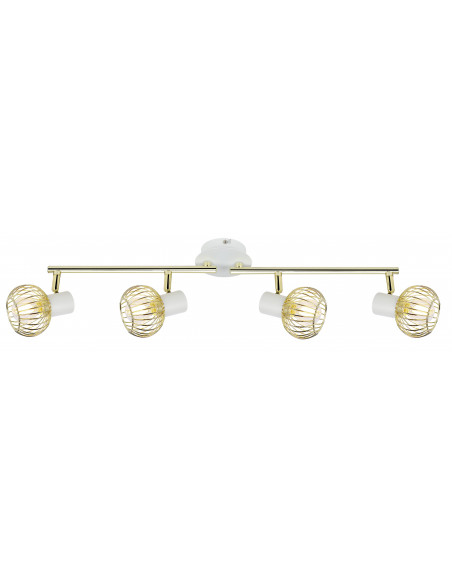 CANDELLUX OSLO LAMPA SUFITOWA LISTWA 4X40W E14 BIAŁY/ZŁOTY 94-61812