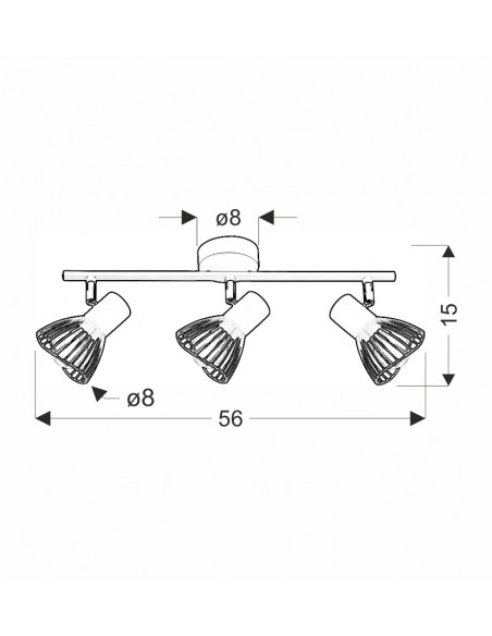 CANDELLUX FLY LAMPA SUFITOWA LISTWA 3X40W E14 CZARNY 93-61911