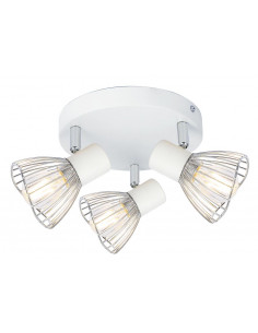 CANDELLUX FLY LAMPA SUFITOWA PLAFON 3X40W E14 BIAŁY/CHROM 98-61980