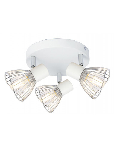 CANDELLUX FLY LAMPA SUFITOWA PLAFON 3X40W E14 BIAŁY/CHROM 98-61980