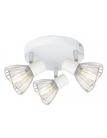 CANDELLUX FLY LAMPA SUFITOWA PLAFON 3X40W E14 BIAŁY/CHROM 98-61980