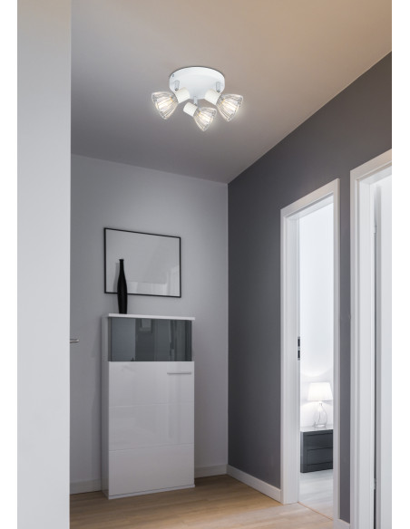 CANDELLUX FLY LAMPA SUFITOWA PLAFON 3X40W E14 BIAŁY/CHROM 98-61980