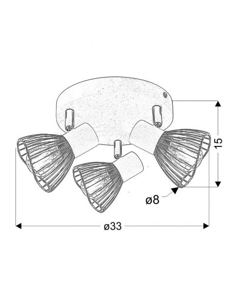 CANDELLUX FLY LAMPA SUFITOWA PLAFON 3X40W E14 BIAŁY/CHROM 98-61980
