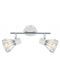 CANDELLUX VERVE LAMPA SUFITOWA LISTWA 2X40W E14 BIAŁY ABAŻUR CHROM 92-61348