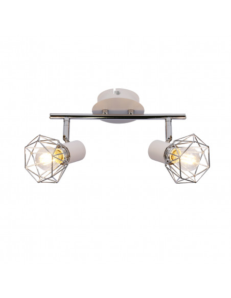 CANDELLUX VERVE LAMPA SUFITOWA LISTWA 2X40W E14 BIAŁY ABAŻUR CHROM 92-61348