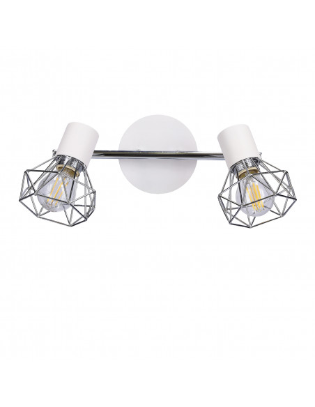 CANDELLUX VERVE LAMPA SUFITOWA LISTWA 2X40W E14 BIAŁY ABAŻUR CHROM 92-61348