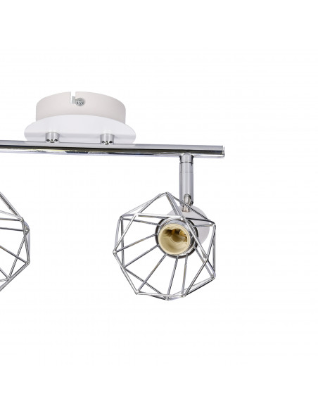 CANDELLUX VERVE LAMPA SUFITOWA LISTWA 2X40W E14 BIAŁY ABAŻUR CHROM 92-61348