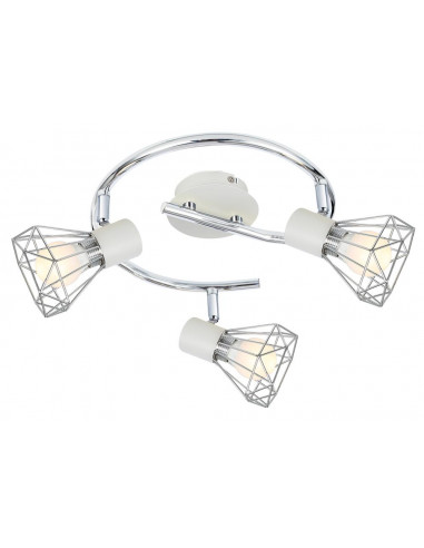 CANDELLUX VERVE LAMPA SUFITOWA SPIRALA 3X40W E14 BIAŁY ABAŻUR CHROM 98-61355