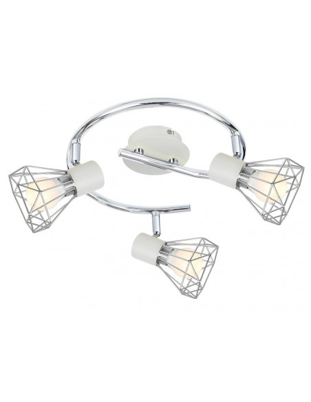 CANDELLUX VERVE LAMPA SUFITOWA SPIRALA 3X40W E14 BIAŁY ABAŻUR CHROM 98-61355