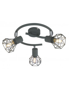 CANDELLUX VERVE LAMPA SUFITOWA SPIRALA 3X40W E14 MATOWY SZARY 98-60990