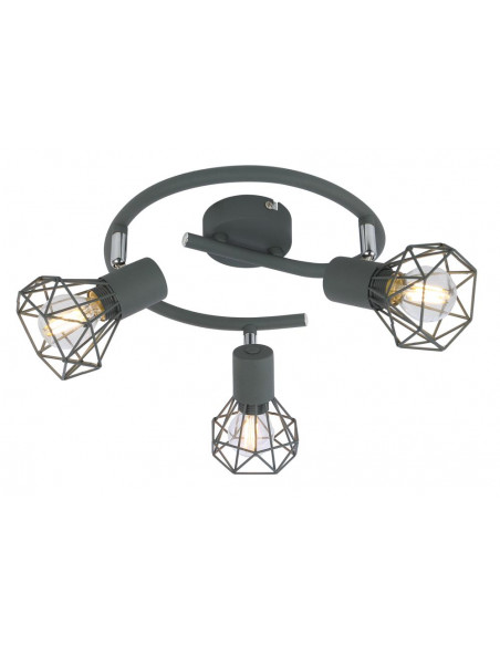 CANDELLUX VERVE LAMPA SUFITOWA SPIRALA 3X40W E14 MATOWY SZARY 98-60990