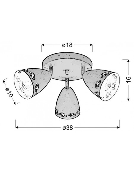 CANDELLUX COTY LAMPA SUFITOWA PLAFON 3X40W E14 BIAŁY MAT 98-67135