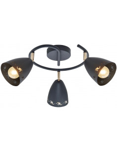 CANDELLUX COTY LAMPA SUFITOWA SPIRALA 3X40W E14 CZARNY 98-67180