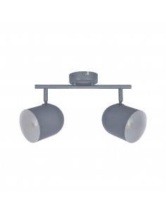 CANDELLUX AZURO LAMPA SUFITOWA LISTWA 2X40W E27 SZARY MAT 92-63212