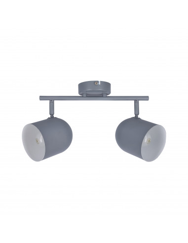 CANDELLUX AZURO LAMPA SUFITOWA LISTWA 2X40W E27 SZARY MAT 92-63212