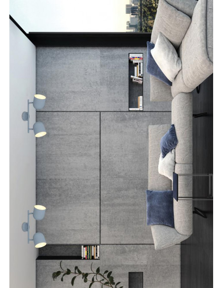 CANDELLUX AZURO LAMPA SUFITOWA LISTWA 2X40W E27 SZARY MAT 92-63212