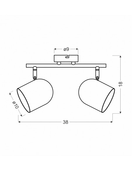 CANDELLUX AZURO LAMPA SUFITOWA LISTWA 2X40W E27 BIAŁY 92-63250