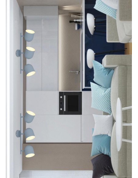 CANDELLUX AZURO LAMPA SUFITOWA LISTWA 3X40W E27 SZARY MAT 93-63229