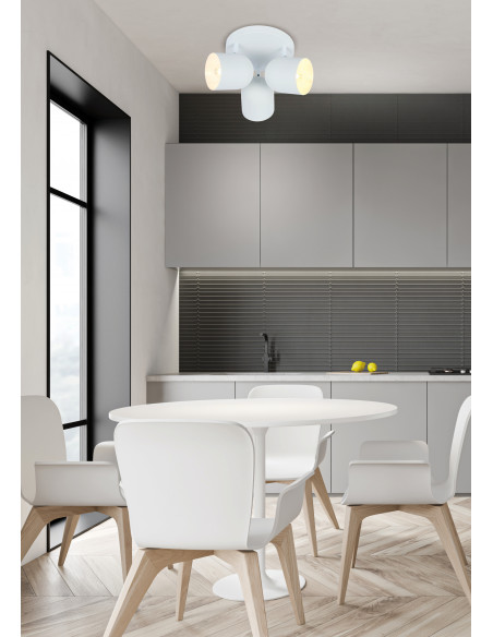 CANDELLUX AZURO LAMPA SUFITOWA PLAFON 3X40W E27 BIAŁY 98-63274