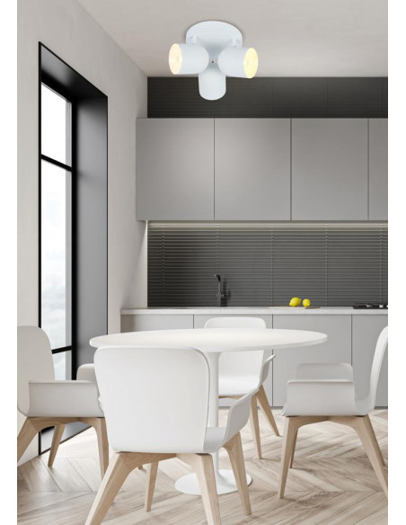 CANDELLUX AZURO LAMPA SUFITOWA PLAFON 3X40W E27 BIAŁY 98-63274