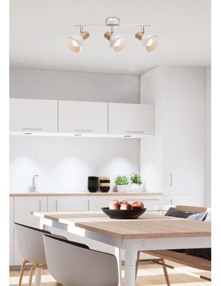 CANDELLUX PUERTO LAMPA SUFITOWA LISTWA 3X40W E14 BIAŁY 93-62673