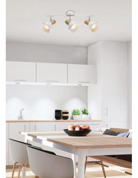 CANDELLUX PUERTO LAMPA SUFITOWA LISTWA 3X40W E14 BIAŁY 93-62673