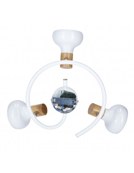 CANDELLUX PUERTO LAMPA SUFITOWA SPIRALA 3X40W E14 BIAŁY 98-62697