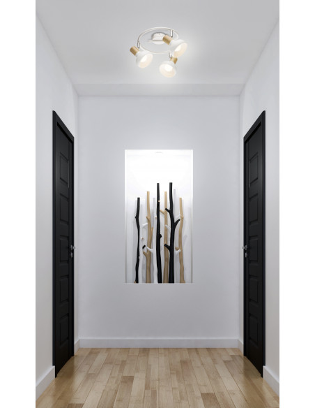 CANDELLUX PUERTO LAMPA SUFITOWA SPIRALA 3X40W E14 BIAŁY 98-62697