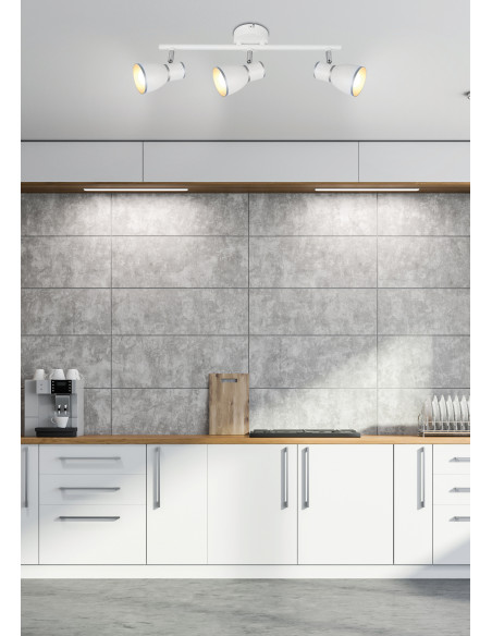 CANDELLUX FIDO LAMPA SUFITOWA LISTWA 3X40W E14 BIAŁY+CHROM 93-63403