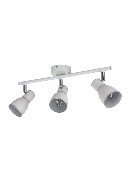 CANDELLUX FIDO LAMPA SUFITOWA LISTWA 3X40W E14 BIAŁY+CHROM 93-63403