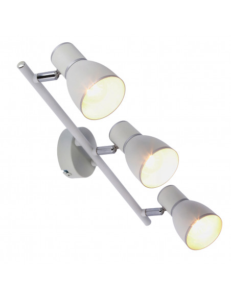 CANDELLUX FIDO LAMPA SUFITOWA LISTWA 3X40W E14 BIAŁY+CHROM 93-63403
