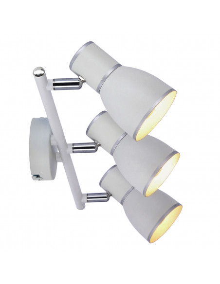 CANDELLUX FIDO LAMPA SUFITOWA LISTWA 3X40W E14 BIAŁY+CHROM 93-63403
