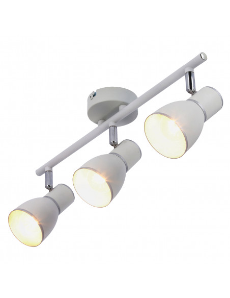 CANDELLUX FIDO LAMPA SUFITOWA LISTWA 3X40W E14 BIAŁY+CHROM 93-63403