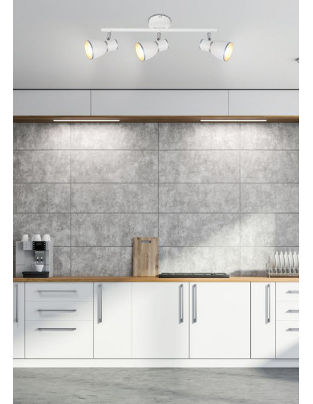 CANDELLUX FIDO LAMPA SUFITOWA LISTWA 3X40W E14 BIAŁY+CHROM 93-63403