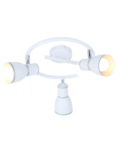 CANDELLUX FIDO LAMPA SUFITOWA SPIRALA 3X40W E14 BIAŁY+CHROM 98-63380