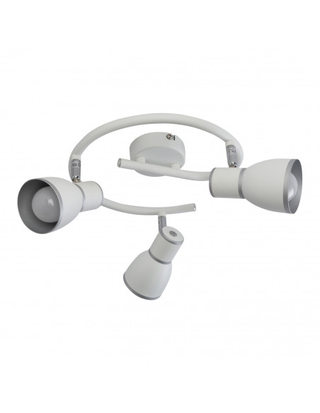 CANDELLUX FIDO LAMPA SUFITOWA SPIRALA 3X40W E14 BIAŁY+CHROM 98-63380