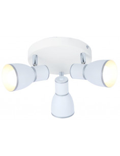CANDELLUX FIDO LAMPA SUFITOWA PLAFON 3X40W E14 BIAŁY+CHROM 98-63397