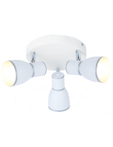 CANDELLUX FIDO LAMPA SUFITOWA PLAFON 3X40W E14 BIAŁY+CHROM 98-63397