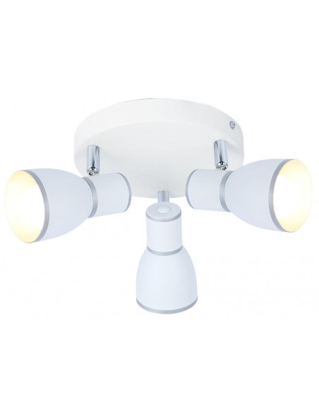 CANDELLUX FIDO LAMPA SUFITOWA PLAFON 3X40W E14 BIAŁY+CHROM 98-63397