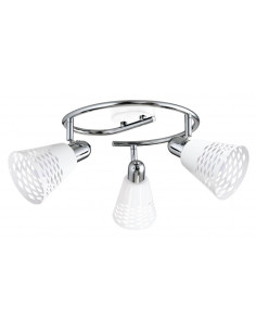 CANDELLUX DISCOVERY LAMPA SUFITOWA SPIRALA 3X40W E14 CHROM/BIAŁY 98-62185