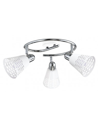 CANDELLUX DISCOVERY LAMPA SUFITOWA SPIRALA 3X40W E14 CHROM/BIAŁY 98-62185