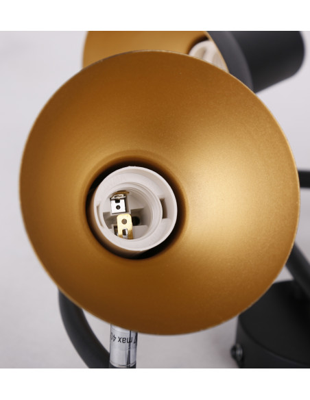 CANDELLUX DISO LAMPA SUFITOWA SPIRALA 3X40W E27 CZARNY+ZLOTO 98-63434