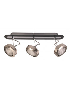 CANDELLUX EARTH LAMPA SUFITOWA LISTWA 3X9W GX53 ENERGO SATYNA/WENGE 93-15801