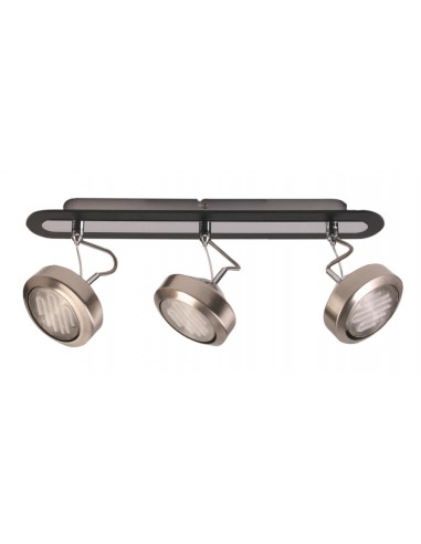 CANDELLUX EARTH LAMPA SUFITOWA LISTWA 3X9W GX53 ENERGO SATYNA/WENGE 93-15801