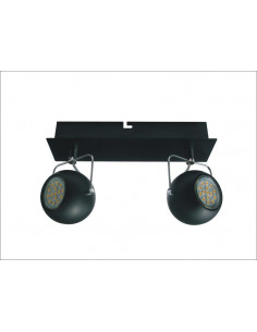 CANDELLUX TONY LAMPA SUFITOWA LISTWA 2X3W LED GU10 CZARNY MATOWY 92-25012